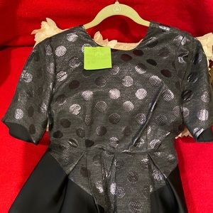 Black Polka Dot Top by Space